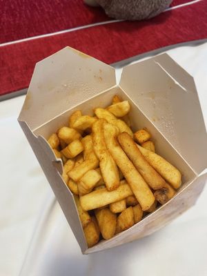 Chip serve- generous, but we like our chips plain so wish we had realised they’re season beforehand 😆  at Gorilla Kitchen - Civic in Auckland