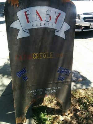 Easy Creole street sign at Easy Creole in Berkeley
