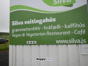 Outside sign. It's actually really hard to find using the directions on their website :/ at Silva in Eyjafjardarsveit