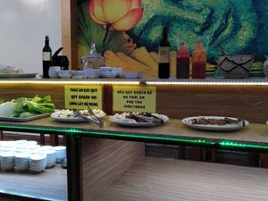 You pay for left overs 100k per 100g. Like that😄stop food waste at An Lac Tam - P1 in Da Lat