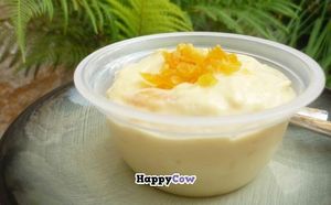 Mango & Apricot Whipped Cream Mousse. Dairy & Nut-free at Vegan Life Energy - Beach Breaks in Denia