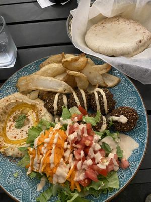 Falafel Plate   at Falafel Bar in Manuel Antonio
