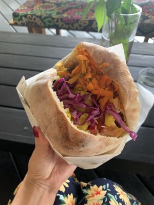 Falafel sandwich   at Falafel Bar in Manuel Antonio