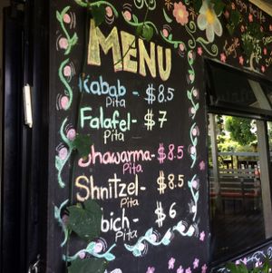 menu  at Falafel Bar in Manuel Antonio