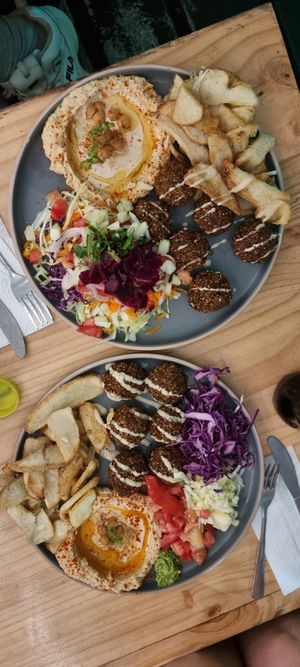 Falafel dish at Falafel Bar in Manuel Antonio