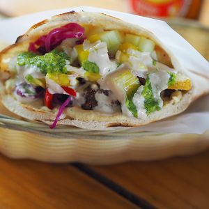 pita falafel at Falafel Bar in Manuel Antonio