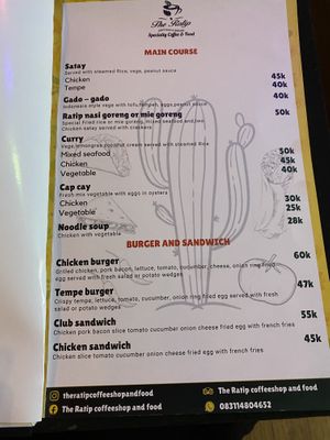 Menu options can be made vegan.  at The Ratip Specialty Coffee & Food in Lembongan