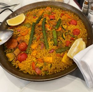 Paella de verduras  at Los Mellizos - Malaga in Malaga