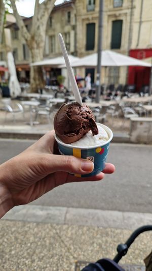 Glace coco et chocolat oranges confites at La Princiere d'Avignon in Avignon