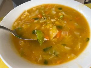 Sopa de Vegetales (Veg soup) at Restaurante Los Hermanos in El Valle De Anton