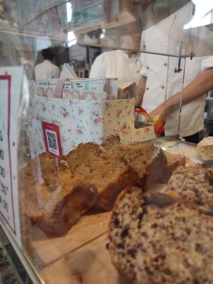 Vegan cakes at Antico Borgo Caffè in Turin
