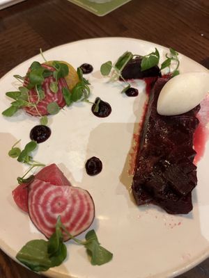 Beetroot starter  at The Quill And Scholar in Lichfield