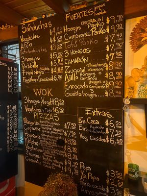 menú  at La Casa de la Abuela in Quito