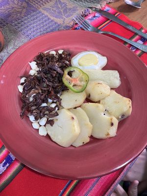 The homemade cheese was amazing   at Restaurante AY NI in Sucre