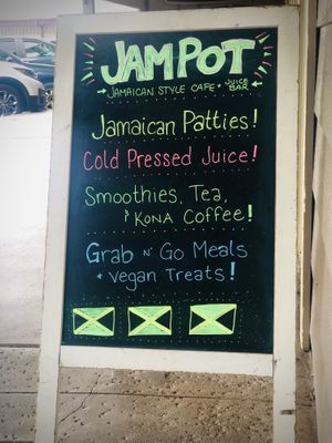 There are always lots of good vegan options on their menu. Check them out the next time you are in town.   at Jampot in Kamuela