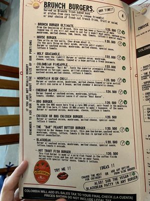 Menu page 4 of 5, February 2020 at Brunch de Salento in Salento