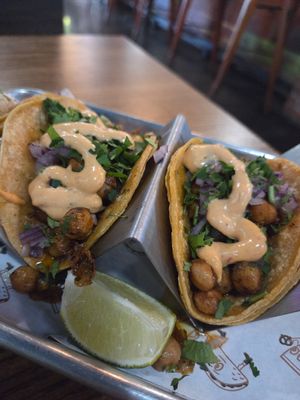 Garbanzo bean tacos at Tipsy Putt in Monterey