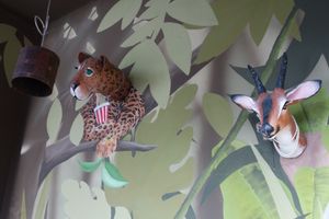 No animals were harmed in the making of this interior design. at The Market Restaurant in Nohfelden