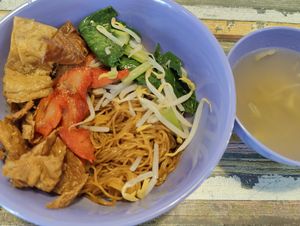 dry noodles  at Jia Jia Vegetarian 佳佳素食 - Eunos in Central Singapore
