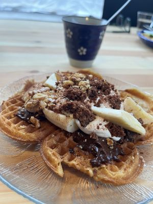 Dessert waffle (banana chocolate cookie)  at Cornershop  in Johanneshov
