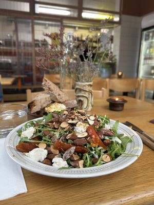 Amazing salad with vegan chèvre (and gosh, so so yummy)   at Cornershop  in Johanneshov
