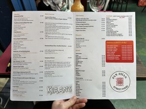 Menu  at Kiaan's in South West London