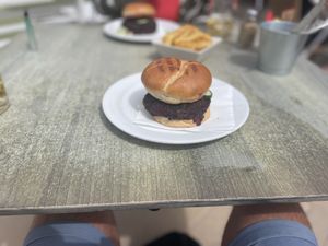 Homemade Beet Burger  at The Pickled Palm - Puerta del Sol in Fuerteventura