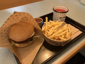 Chilli burger menu   at Swing Kitchen in Zurich