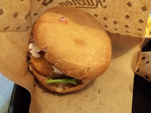 Pink Burger at Swing Kitchen in Zurich