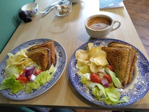 Delicious (breakfast) toasts at Kenny's Vinyl Vault in Abertillery