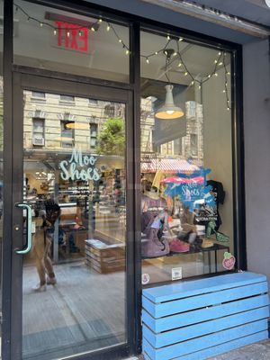 outside   at MooShoes in New York City