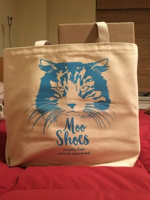 Tote bag at MooShoes in New York City