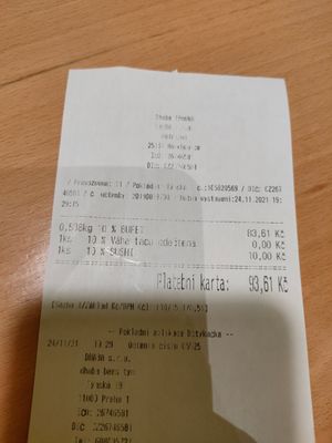 Note at Dhaba Beas - Tynska in Prague