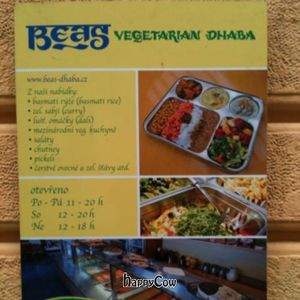 Menu Board at Dhaba Beas - Tynska in Prague
