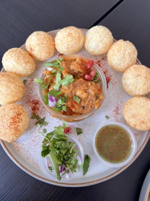 Pani puri   at Momos in Liverpool