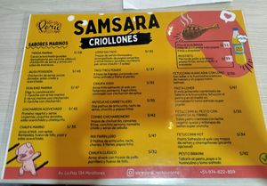 Menu 2 at SAMSARA in Lima