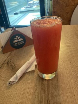 Papaya juice  at SAMSARA in Lima