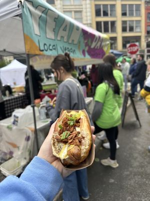 Bacon cheese dog  at Yeah Dawg - Food Cart in Brooklyn