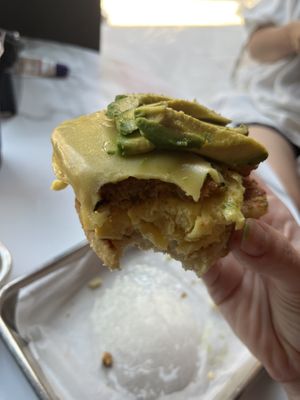 sorry i got hungry but you get the idea (half the biscuit is eaten)  at Bearcat Baked in New Orleans