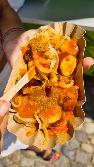 Taifun curry wurst at Tofu-Standpunkt - food truck in Freiburg