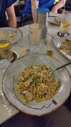 Pasta mushroom + lagavulin at On The Move in Seoul