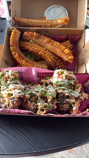 Corn ribs & cabbage fritters   at Smashbird in Galway