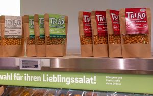 chickpea snacks at REWE Voll Pflanzlich in Berlin