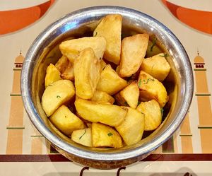 Roasted potatoes  at Shezan  in Berlin