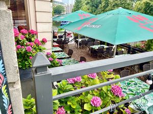 Outside dining area  at Shezan  in Berlin