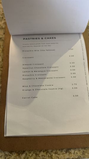 The vegan cookies are marked by (Vg), but there’s no explanation of the abbreviation on the menu. Confirmed vegan by asking.   at Swallow - Specialty Coffee & Houseplants in Alicante