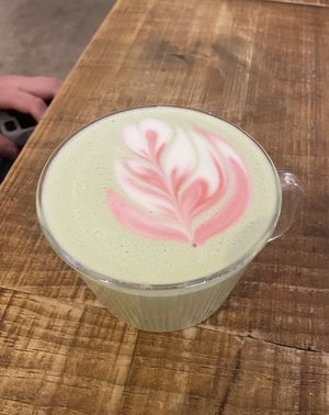 Oat Strawberry & Beetroot Matcha  at Swallow - Specialty Coffee & Houseplants in Alicante