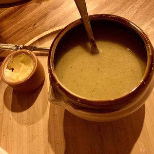 Soep van de dag: preisoep  at De Salopette in Ghent