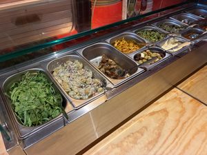 Self-service buffet, pay by weight at De Salopette in Ghent