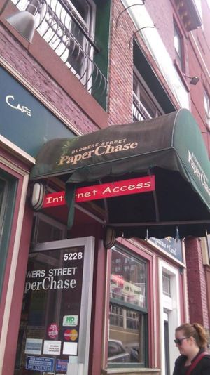 Outside at Paperchase Cafe and Newsstand in Halifax